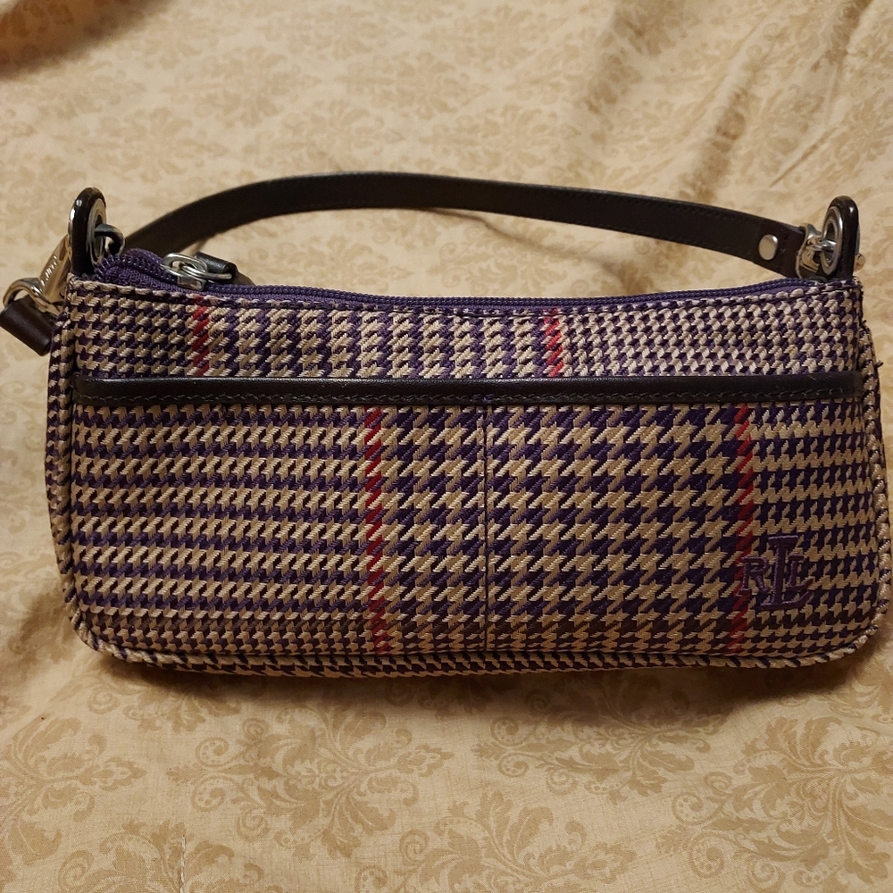 Ralph Lauren Purple and Gold Purse